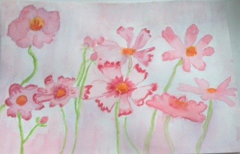 Kath, flowers 2, watercolour.